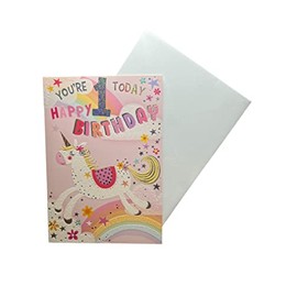 Sensations / Xpress Yourself Girls you're 1 Today Happy Birthday Card