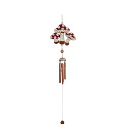 ICE ARMOR 33.5" Long Copper Geode Mushroom Wind Chime Statue Sculpture Ornament Decoration Home/Room Decor Ideas for Housewarming, Holidays and Birthdays Great Collectible