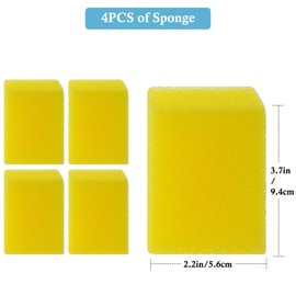VILLNO 4PCS Aquarium Filter Sponge Replacement for 12W 700LPH Aquarium Filter, Aquarium Biochemical Sponges for Replacement