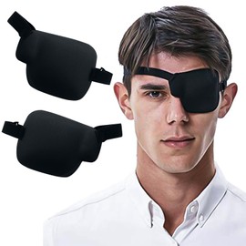 4 pcs Adjustable 3D Eye Patch for Adults -2 Left Eye and 2 Right Eye, Medical Eye Patch for Lazy Eye, Strabismus, Amblyopia, or Post-Surgery(Adjustable Buckle Style)