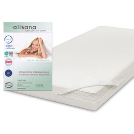 Allsana Allergy Sufferers Mattress Cover 120 x 200 x 20 cm | Allergy Bed Linen | Anti Mite Encasing | Mite Protection for House Dust Allergy Sufferers | Intermediate Cover for Mattress | Hohenstein Certified