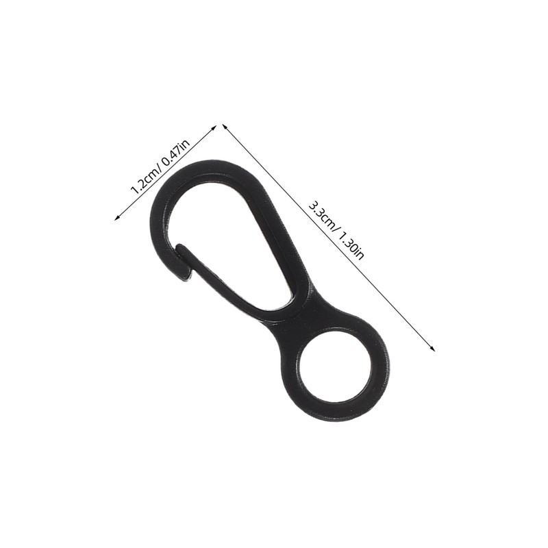GRIRIW 50pcs Plastic Hooks: Mini 8 Shaped for Outdoor Camping