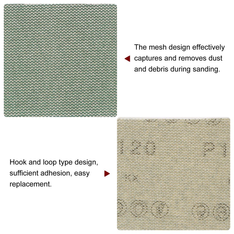 sourcing map 20pcs 120 Grits Mesh Sanding Screen Sheets 2-3/4"