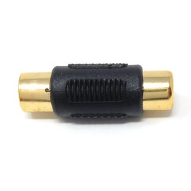 DRUT 1pcs Phono RCA to RCA Coupler Joiner Female to Female Audio Connector Cable Adaptor Gender Changer (Single)