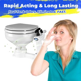 Marine Holding Tank Treatment | Powerful Enzymatic Black Water Digesting Liquid - Eliminates Tank Odor and Breaks Down Waste (17 OZ)