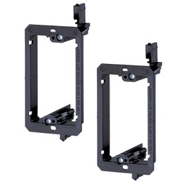 iMBAPrice LV1-2PK Single Gang (1-Gang) Low Voltage Mounting Bracket - Black (Pack of 2)