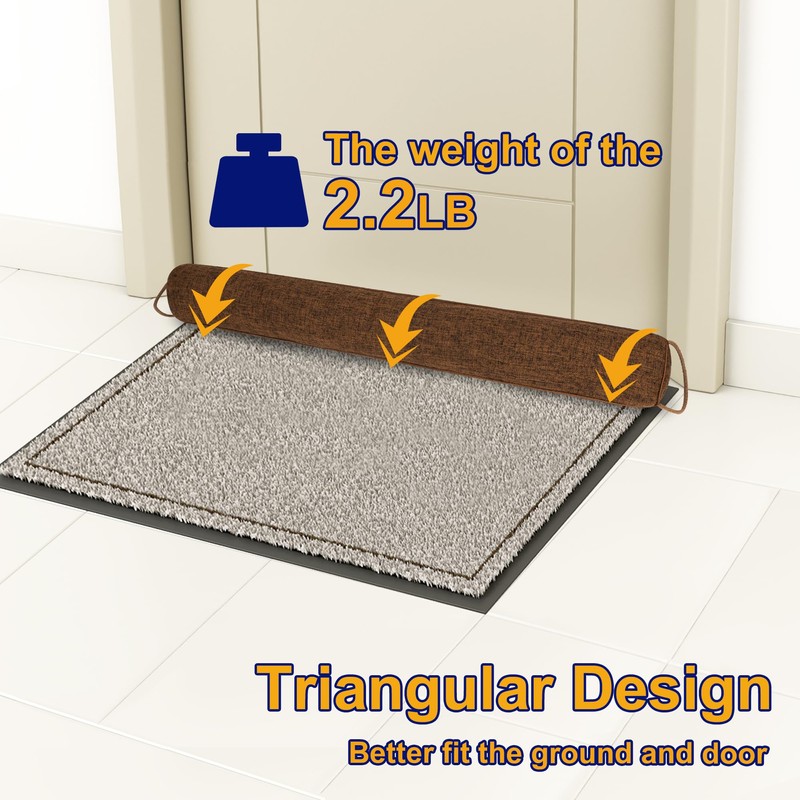 NABOWAN 32" Weighted Under Door Draft Stopper -Triangular Door Draft