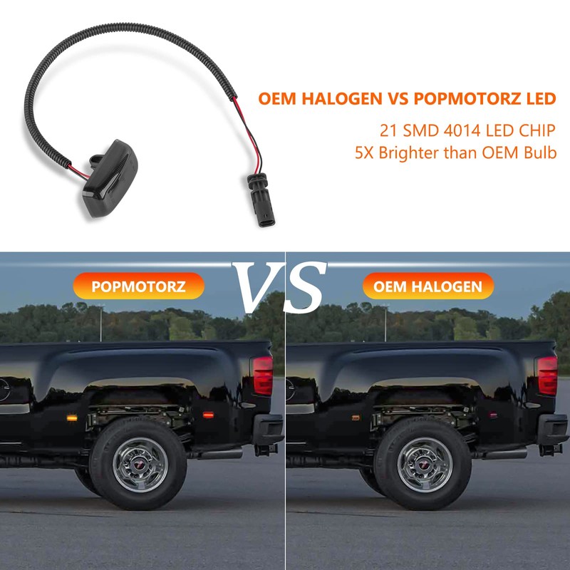 POPMOTORZ LED Dually Fender Side Marker Lights Rear Bed Side
