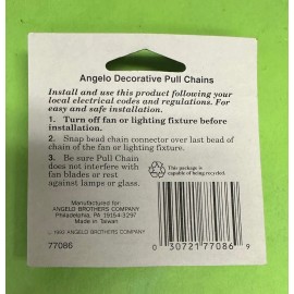 Westinghouse 77086 Brass Trophy with Polished Brass chain Fan/Light Pull Chain