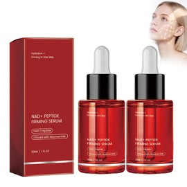 NAD Peptide Firming Serum for Face and Neck, Anti-Aging Serum with NAD Peptide, Wrinkle Appearance, Elasticity and Pore Care (2PC, 30ml)              