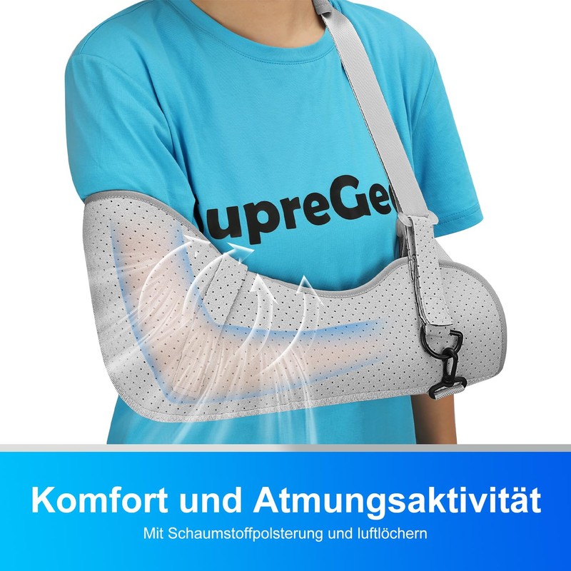 supregear Arm Brace Shoulder Immobiliser, Comfortable Medical Rotator Cuff Support,