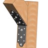 4 Pcs Heavy Duty Flush Inside 45-Degree Angle Bracket Steel