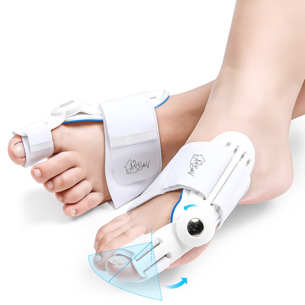 A4B&V Orthopedic Bunion Corrector for Women and Men, Adjustable Bunion Splint For Hallux Valgus with Inner Silicone Protector Pads, Hammer Big Toe Straightener Separator