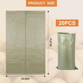 Potato Sack Race Bags, 24x39 - Set of 10, Reusable Sack Race Bags for Family Vegetable Potato Bean Onion Storage