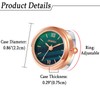 JewelryWe Men Women Finger Watch Novelty Adjustable Ring Watch Round