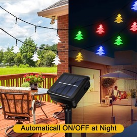 Glaxcidy Solar String Lights, 39.3 Ft 100 LEDs Christmas Tree Fairy Lights with 8 Modes, Waterproof String Light, Hanging Light for Gardens, Terraces, Christmas Decorations