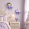 Purple Kawaii Room Decor Floating Shelf, with Mounting Kit 50Cute