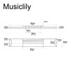 Musiclily 60mm (2-23/64 inch) String Spacing Rosewood Classical Guitar Bridge