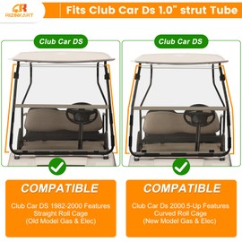 Golf Cart Windshield Clips Kit with Windshield Mounting Sash Clips for Club Car DS/Yamaha,Windshield Retaining Clips Fit 1"x1" Struts Rail for Club Car DS 1982-up/Yamaha G2 G8 G9 G14 G16 G19 G22