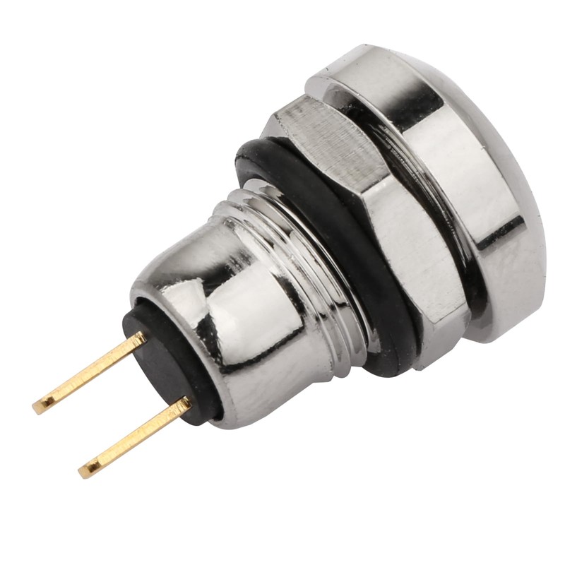 CLDIY Metal Momentary Push Button Switch Waterproof Silver Point 8