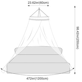 Mosquito Net Dome Polyester Princess Bed Canopy Mosquito Net Bed Canopy Baby Mosquito Net Net Canopy Decoration (White)