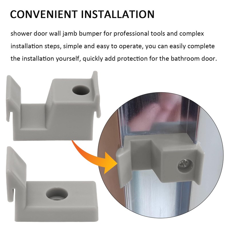 Shower Door Bumpers for Glass Doors,3-Pack