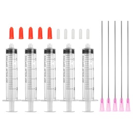 20ml Luer Lock Syringes with 18 Gauge 4 Inch Blunt Tip Needles for Precision Liquid Dispensing, Oil or Glue Applicator, Refilling Ink Cartridges