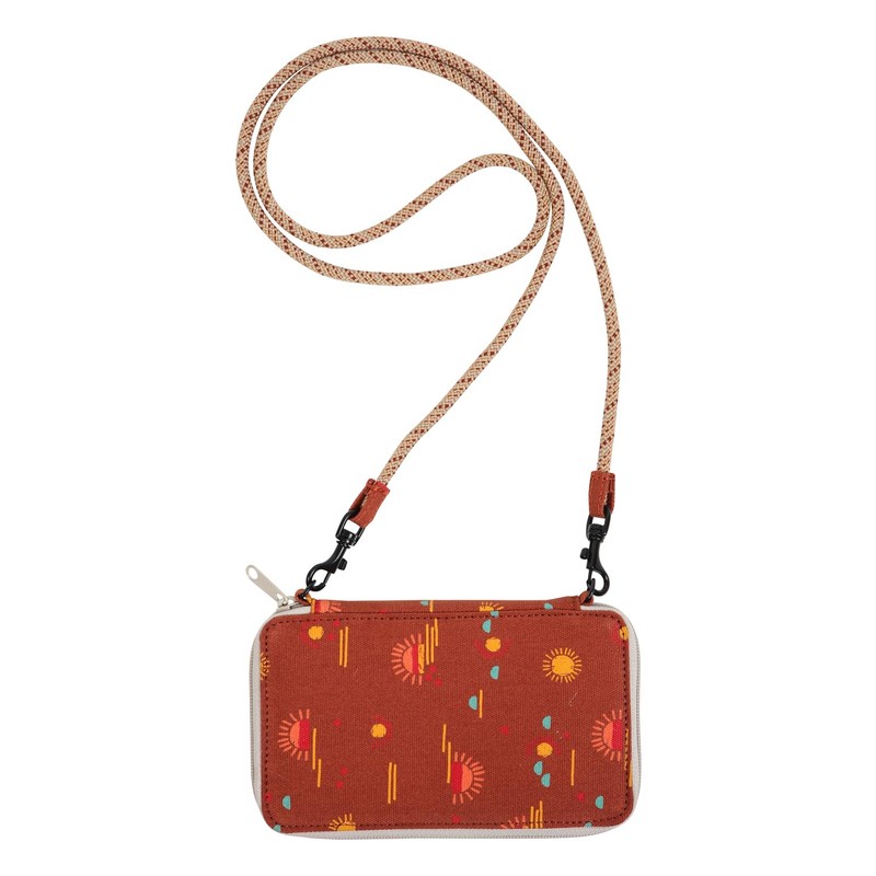 KAVU Go Time Bi-Fold Crossbody Wallet with Rope Strap, Mirage