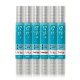 Con-Tact Brand Premium Plus Non-Adhesive Shelf Liner, Heavy Duty and Multi-functional Drawer Liner, Protect and Organize, 16-inches x 4-feet, Ribbed Clear, Pack of 6 Rolls