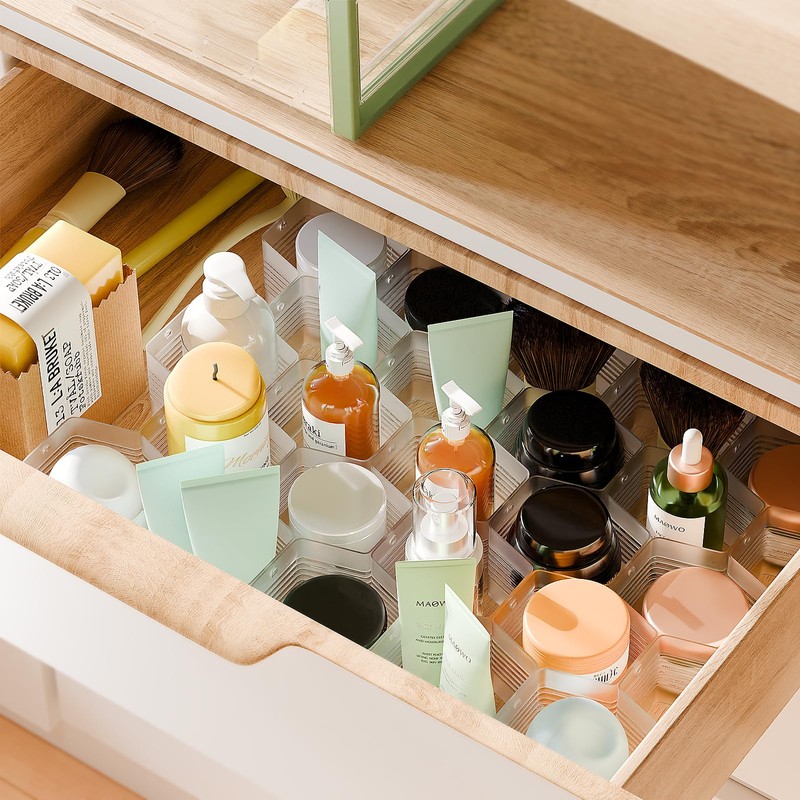 Kocuos Honeycomb Separator Adjustable Drawer Organizer Divider for Underwear Belt-Scarf