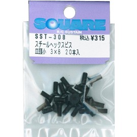 3×8 スチールヘックス皿ビス (20本入) SST-308