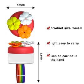Handheld Hummingbird Ring (Wrist Strap Model), Outdoor Mini Hummingbird Handheld Feeder, with Flower Bird Feeder Ring, with Adjustable Strap of Hand Held Wild Bird Feeders Bird Perching Feeding Tools