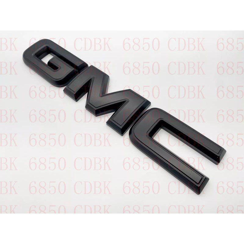 Auto For Front GMC Matte Black OVERLAY Emblem Badge Fit