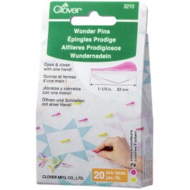 CLOVER Wonder Sewing Pins, Yellow and Pink