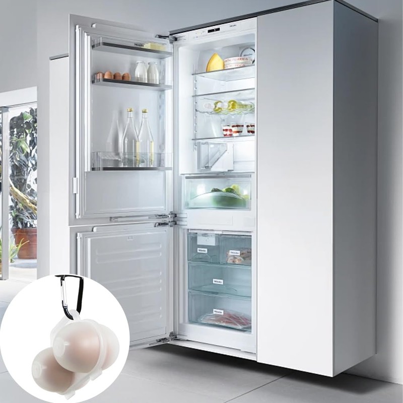 Wvapzwr 2Pcs Eggs Carrier Egg Case, Portable Egg Storage Box