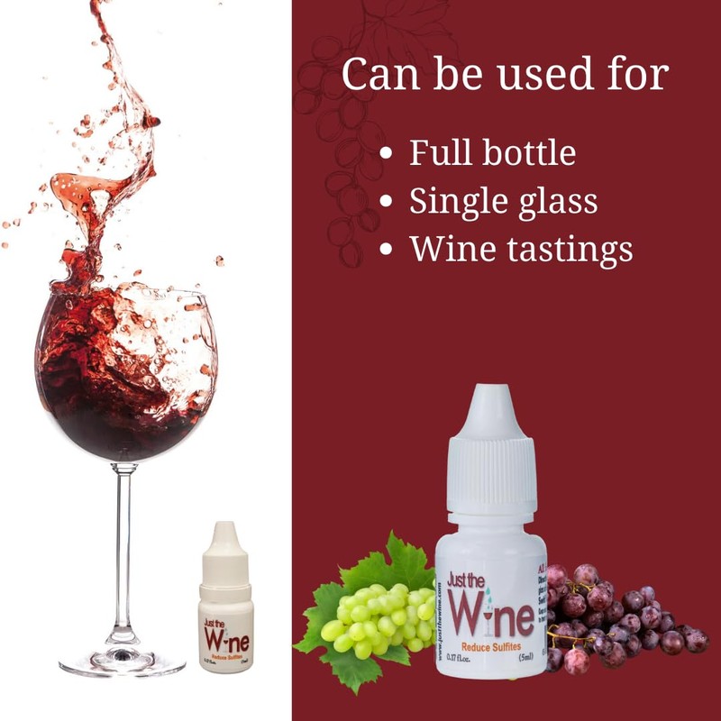 Just the Wine Sulfite Remover Drops (5-Bottle Pack) Just 3