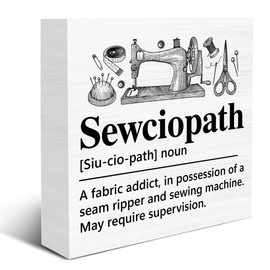Sewing Room Decor Sewciopath Definition Wood Sign, Sewing Gifts