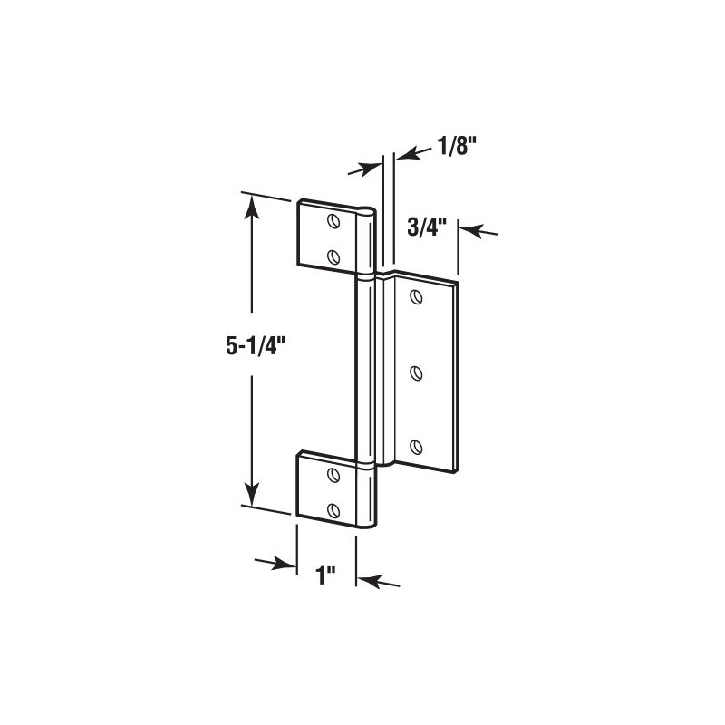 Prime-Line K 5093 Screen Door Hinge, 1/8 In. Offset Center