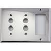 Polished Nickel 3 Gang Combination Switch Plate - 2 Push