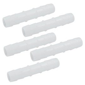 Coufce 5PCS Plastic Hose Barb Fitting 1/2" Joint Splicer Barb Reducer Pipe Connectors Mender Joint Adapter for Fuel Gas Liquid Air