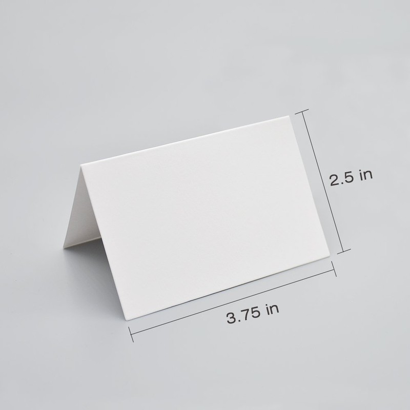 AZAZA 50 Pcs White Blank Place Cards - Textured Table