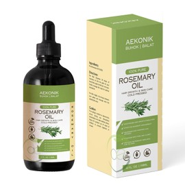 AEKONIK Pure Rosemary Essential Oil - Pure and Organic Oil for Hair Face and Skin Care - Pure Rosemary Oil for Men and Women - Rosemary Oil for Hair Growth - 4 Oz