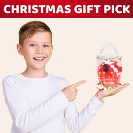 HAPPYPOP Christmas Gifts for Boys Girls - Secret Santa Socks Xmas Stocking Stuffers for Little Kids, Santa Gifts for 4-6 Years Kids White