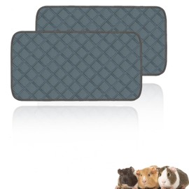Mooydee 2 Pack Guinea Pig Cage Liners for C&C 2x1 Habitat Washable Guinea Pig Bedding Super Absorbent | Waterproof | Non Slip| Reusable Guinea Pig Pee Pads for Small Animals Cages-28 x 14 Inch