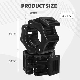 Pack of 4 Dumbbell Clasps, 30 mm, Dumbbell Bar, Barbell Bar, Weights, Dumbbell Clasp, Quick Release Barbell Lock for Workout, Weightlifting, Training Accessories