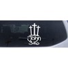 Rad Dezigns 3 Crosses with John 3:16 Christian Car Window