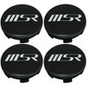 Set of 4 MSR Gloss Black Wheel Rim Center Caps