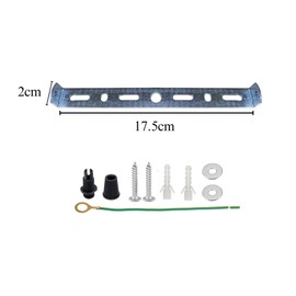 LEDSone LEDSone Ceiling Rose with Bracket and Accessories, Iron, Silver, 175 mm Matching Ceiling Light Cover Plates, Light Fixing Rosette Holder with Accessories for Chandelier Lighting