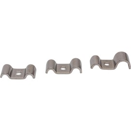 Speedway Motors Dual Line Stainless Steel Clamps, 1/4-3/16 Inch, For Brake/Fuel Lines, Corrosion Resistant, Includes 10-32 Button Head Screws, Versatile Size Options, Pack of 12