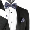Alizeal Mens Floral Pattern Pre-tied Bow Tie, Pocket Square and